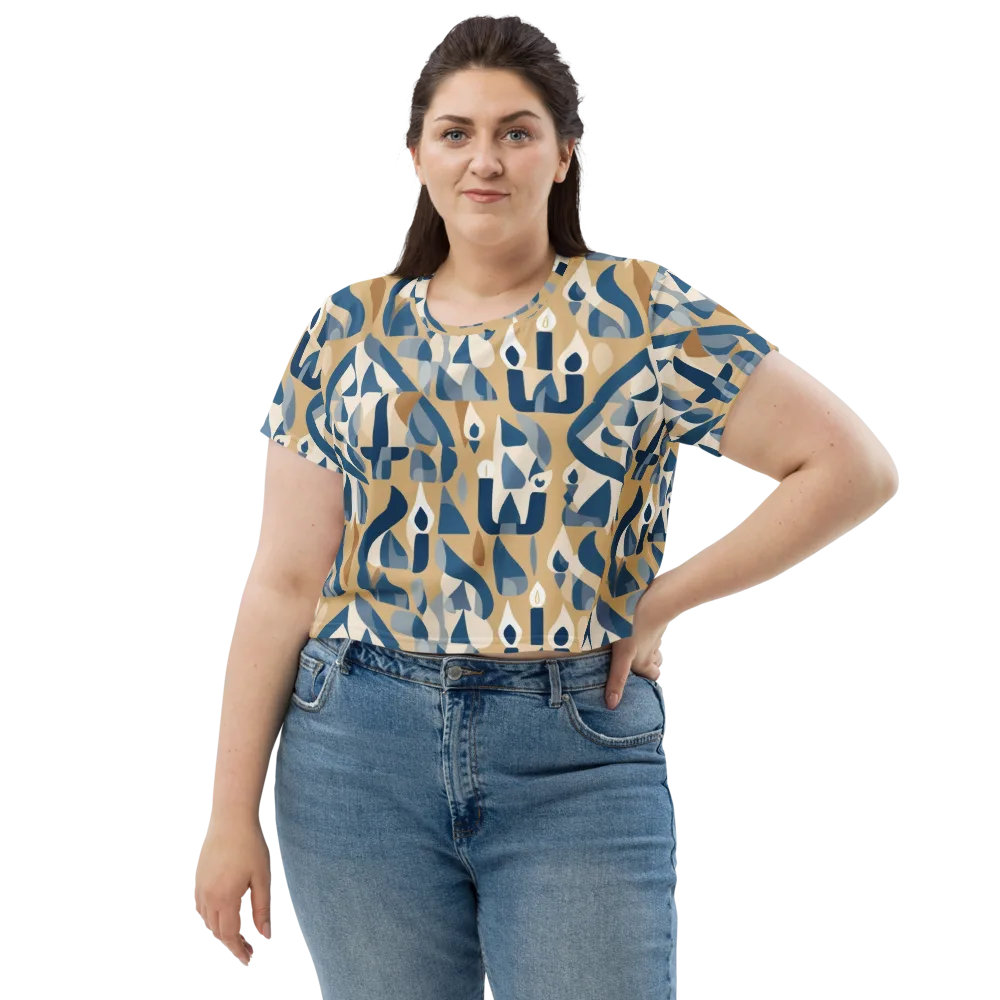 Candle Current on Crop Tee — Front