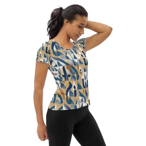 Candle Current on a Women's Athletic T-Shirt