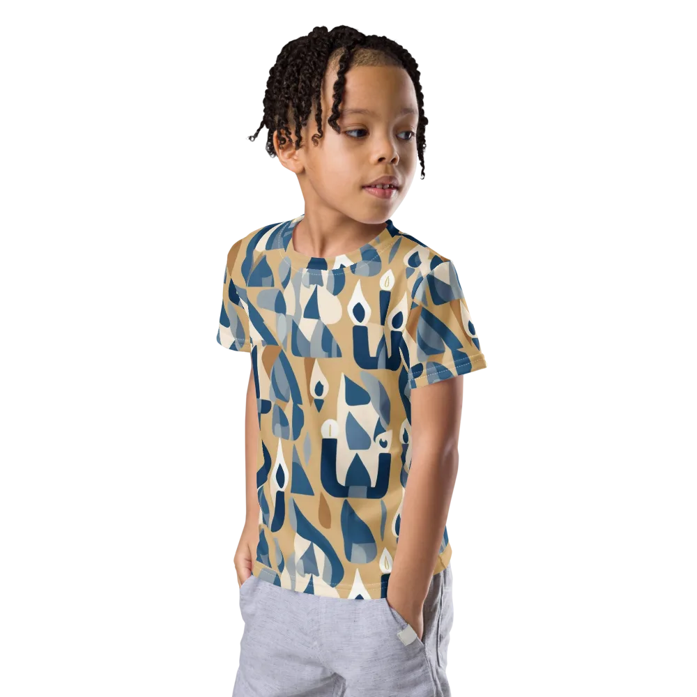 Candle Current on Kids Crew Neck T-Shirt — Left Front