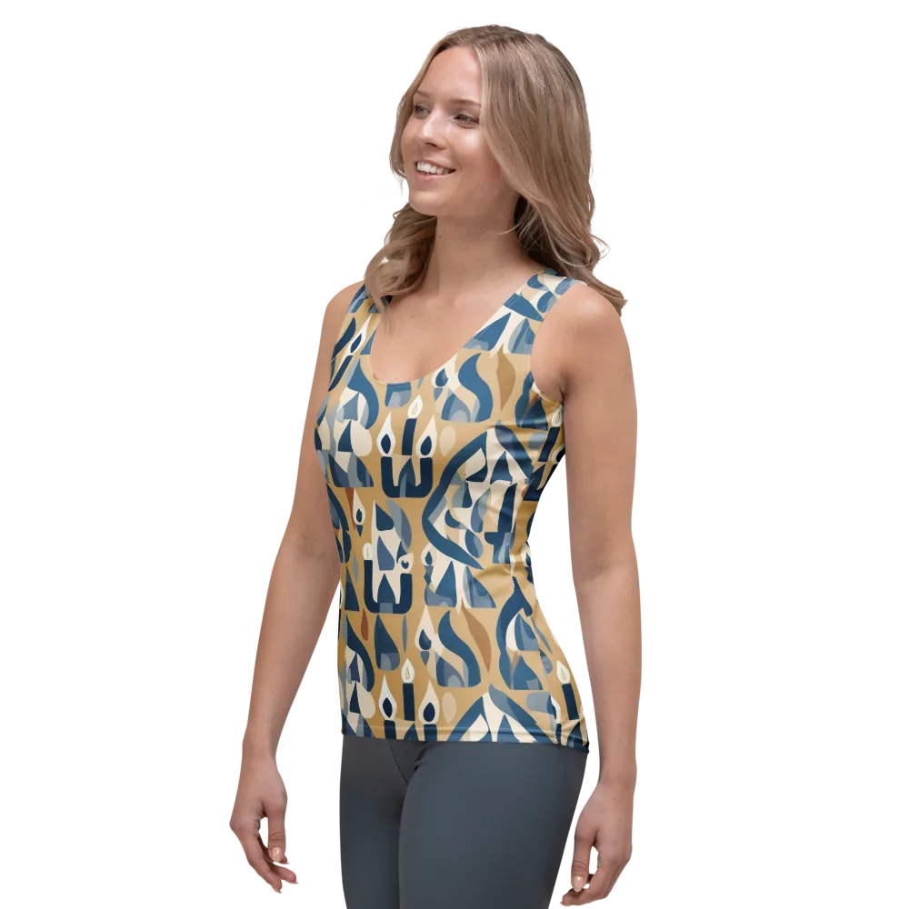 Candle Current on Women's Tank Top — Left Front