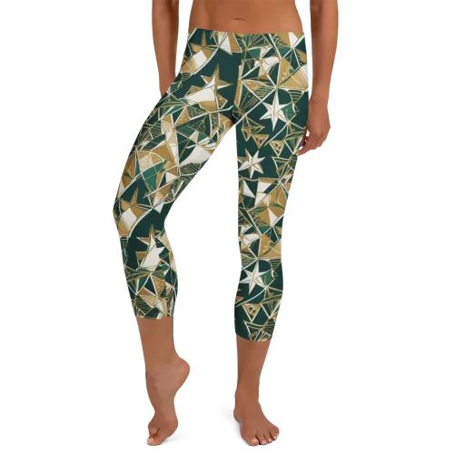 Gilded Origami on a Capri Leggings
