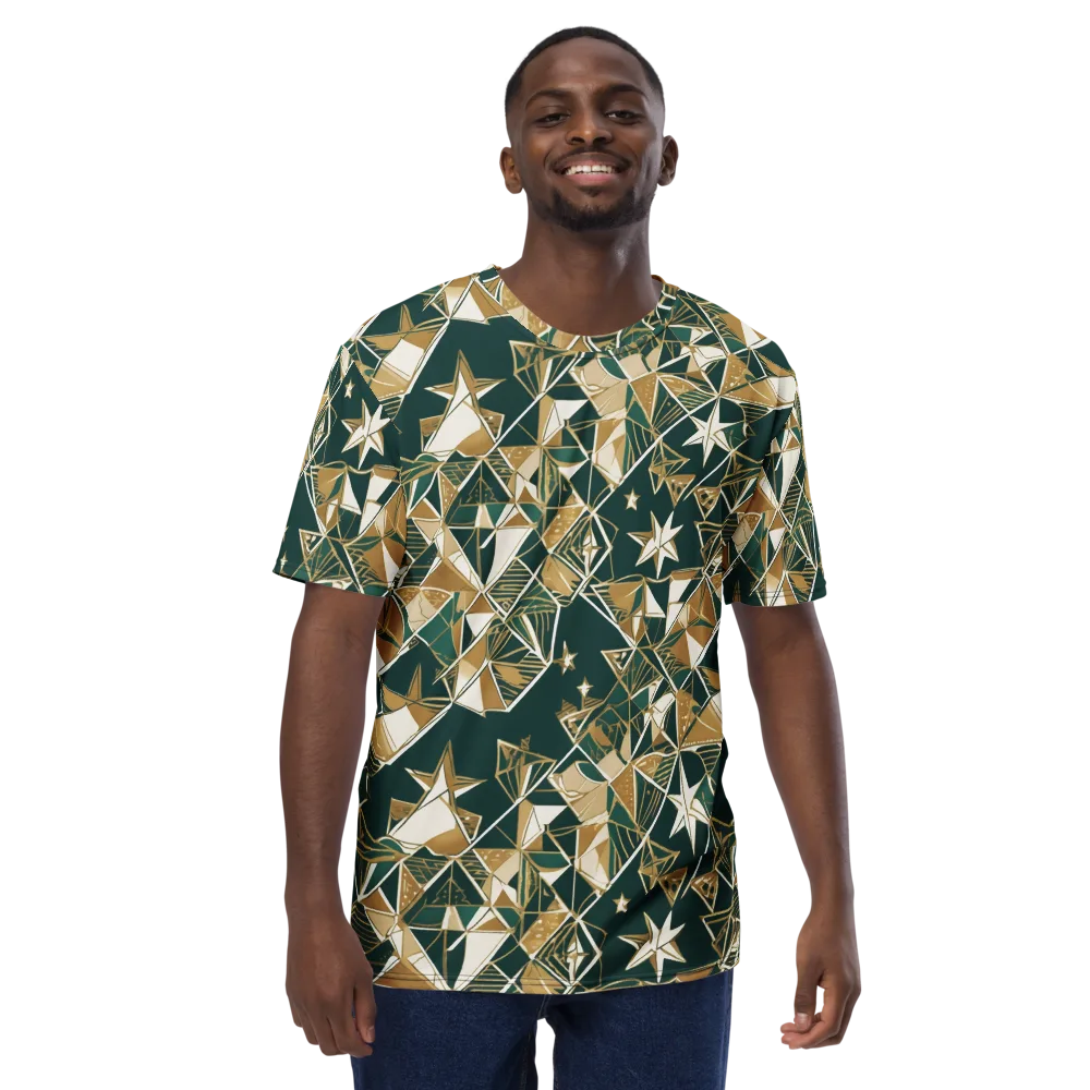 Gilded Origami on Men's Crew Neck T-Shirt — Front