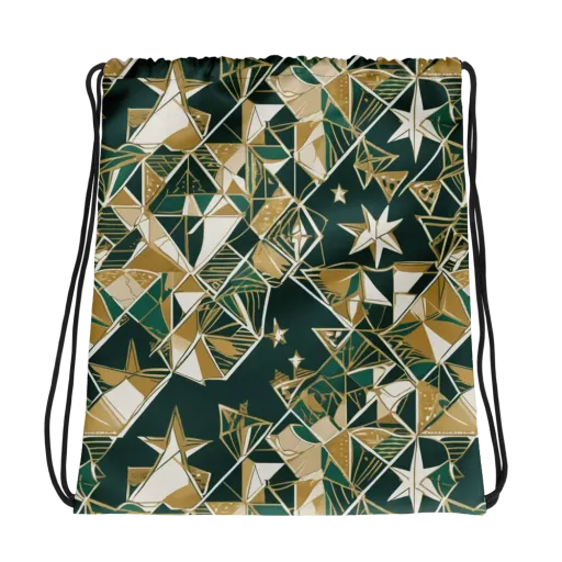 Gilded Origami on a Drawstring Bag