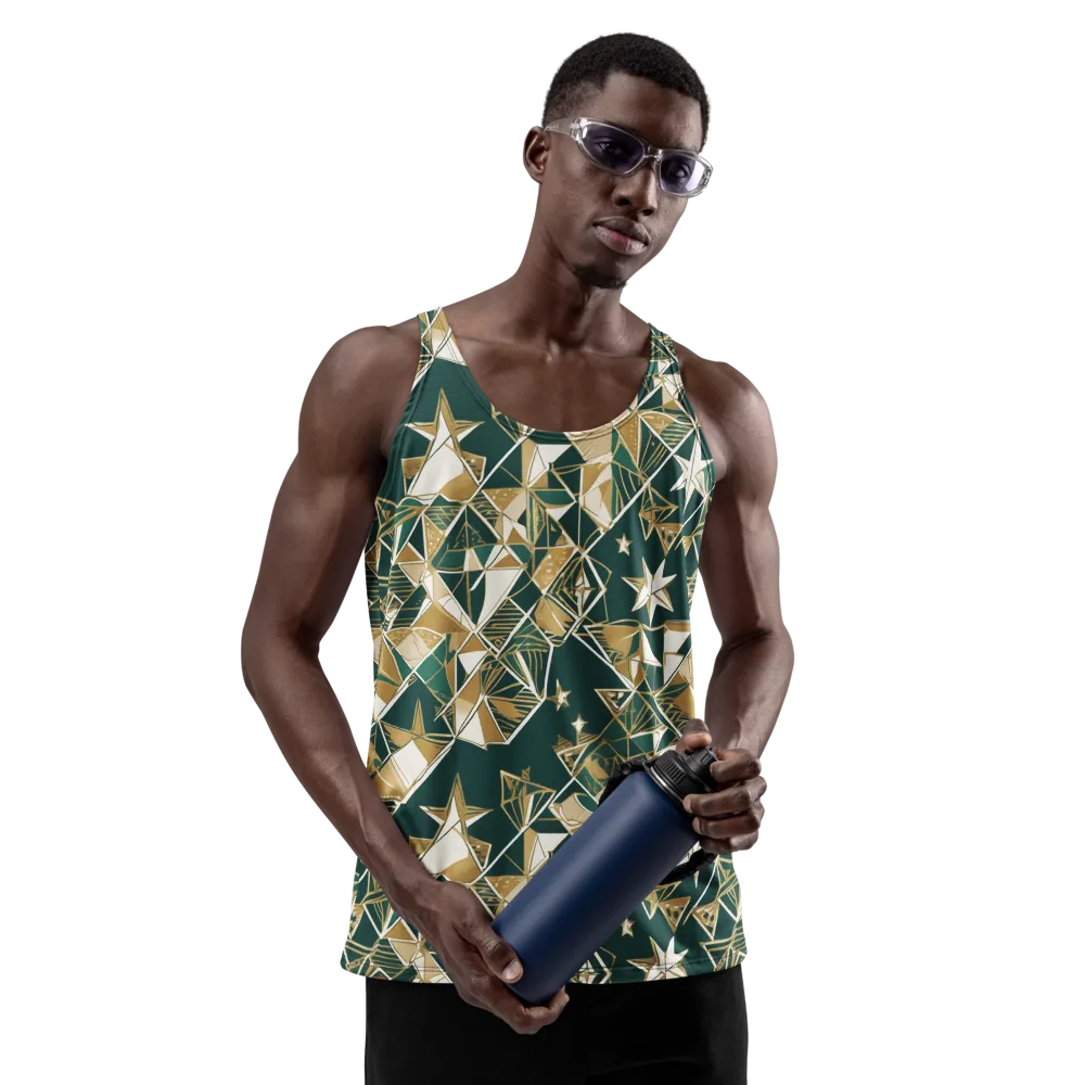 Gilded Origami on Men's Tank Top — Front