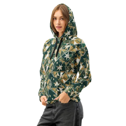Gilded Origami on a Cotton Hoodie