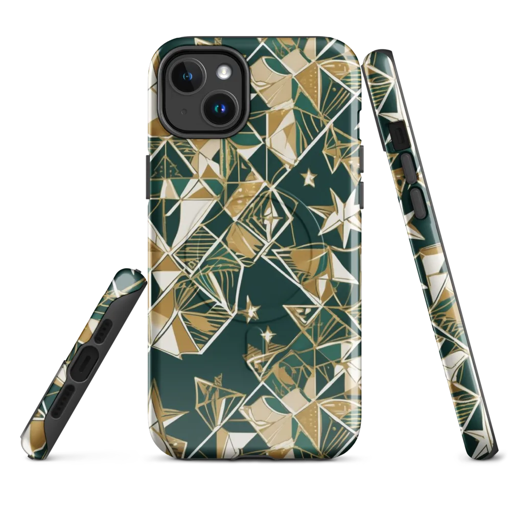 Gilded Origami on MagSafe Tough Case for iPhone® — Front
