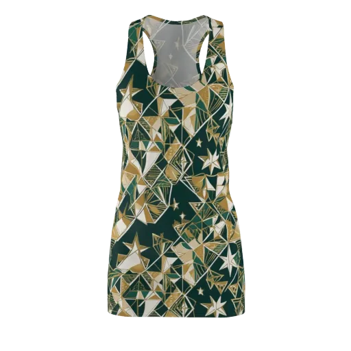 Gilded Origami on a Racerback Dress