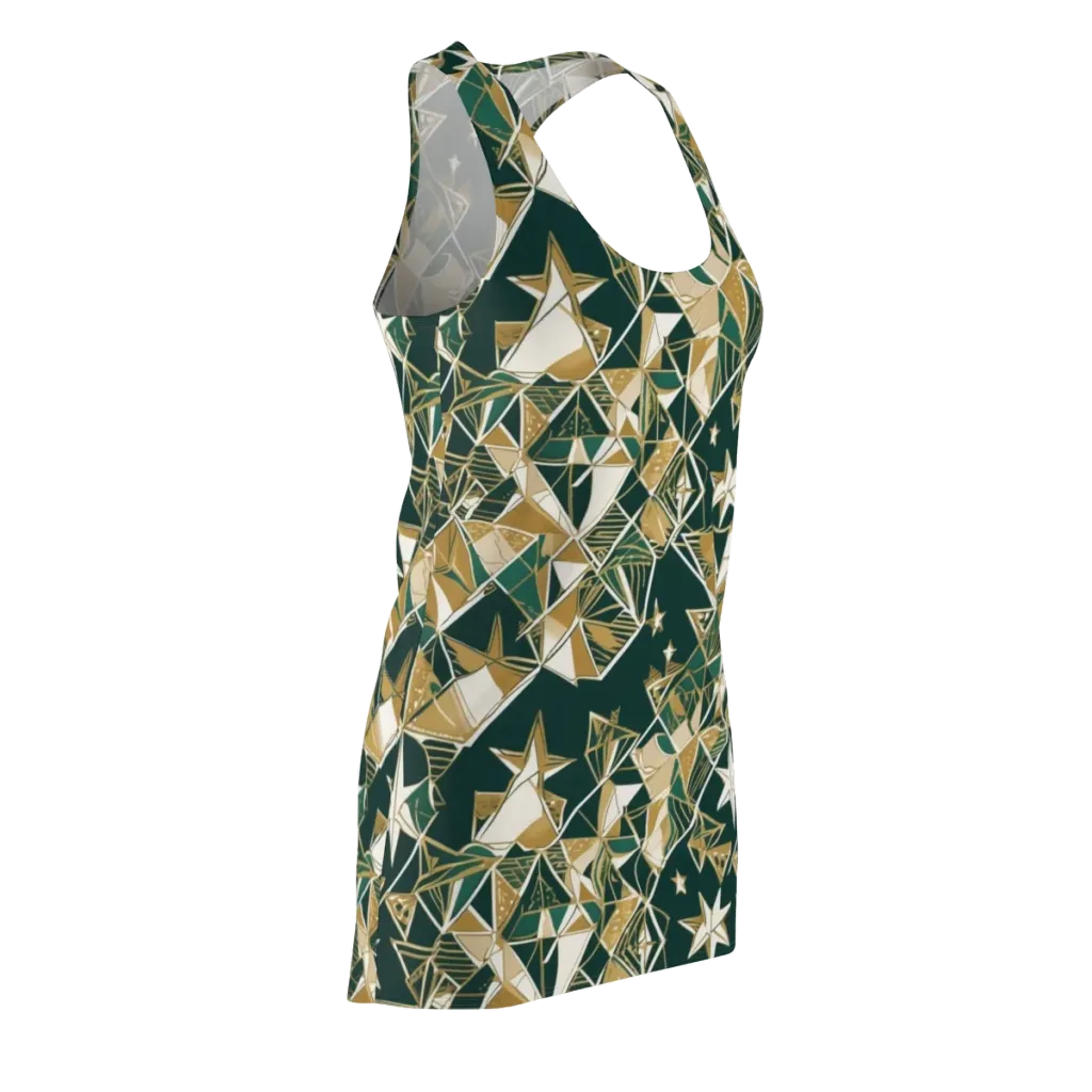 Gilded Origami on Racerback Dress — Front Side