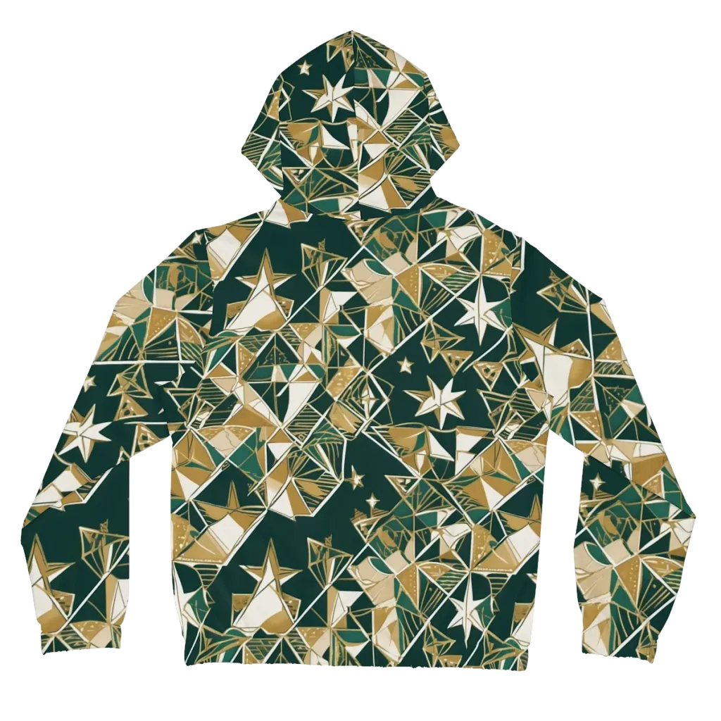 Gilded Origami on Women's Full-Zip Hoodie — Back