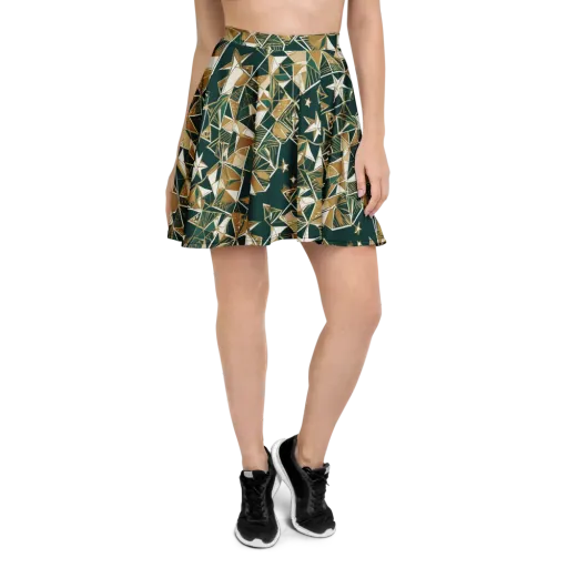 Gilded Origami on a Skater Skirt