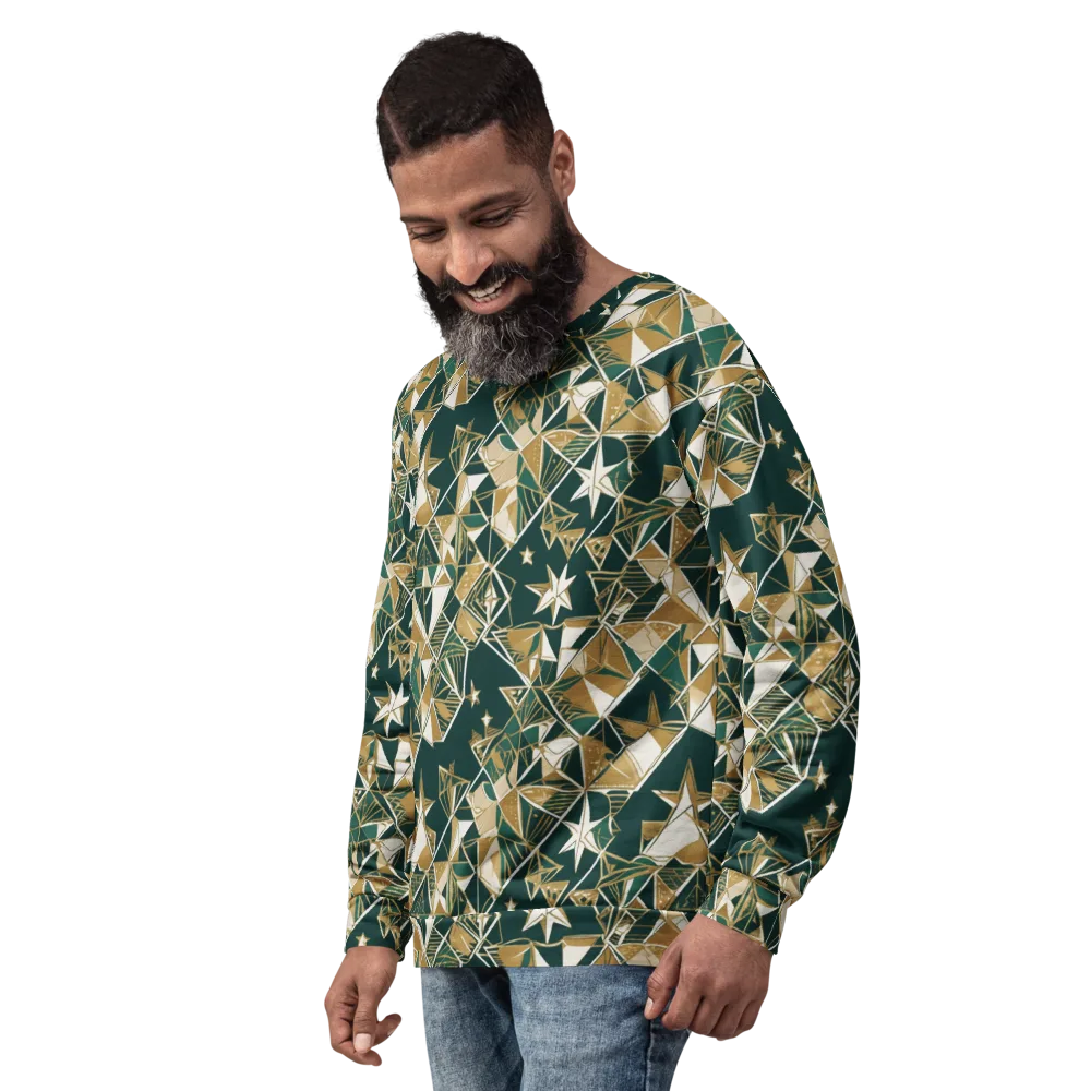Gilded Origami on Sweatshirt — Left Front