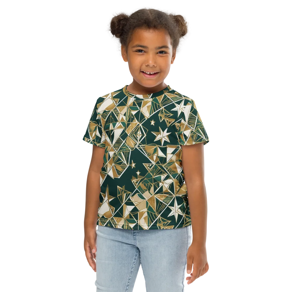 Gilded Origami on Kids Crew Neck T-Shirt — Front
