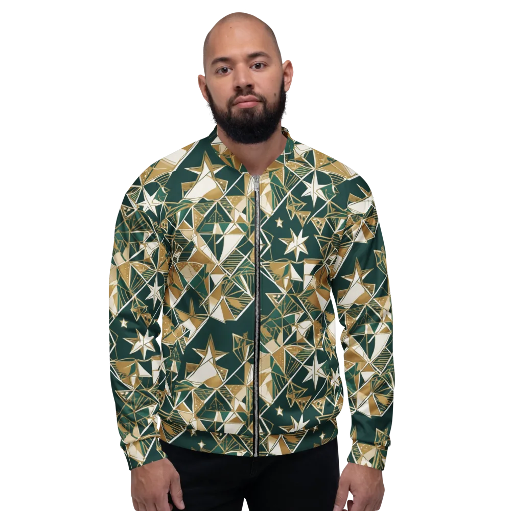 Gilded Origami on Bomber Jacket — Front