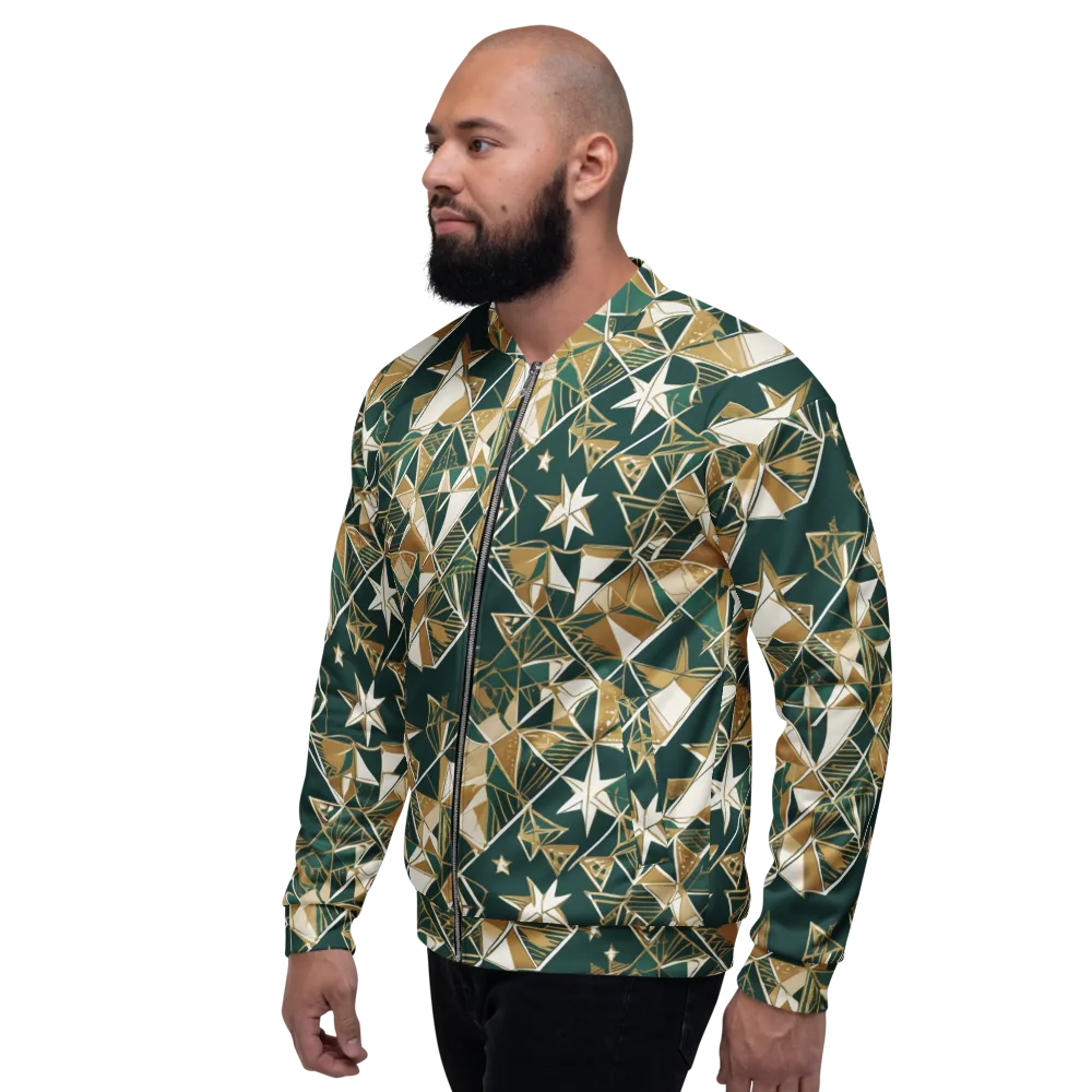 Gilded Origami on Bomber Jacket — Left