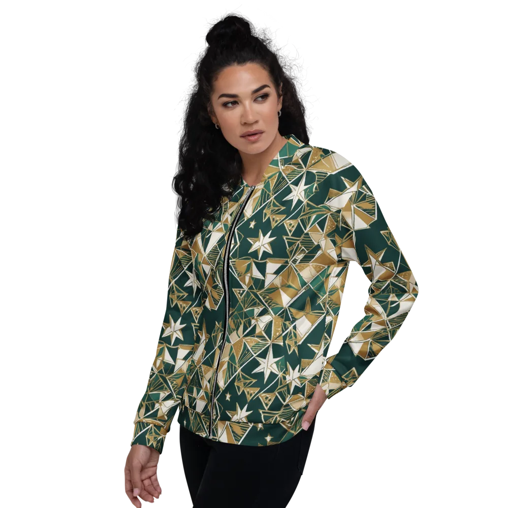 Gilded Origami on Bomber Jacket — Left