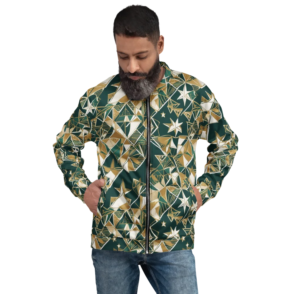 Gilded Origami on Bomber Jacket — Front