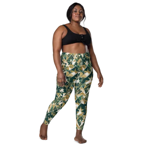 Gilded Origami on a Leggings with Pockets
