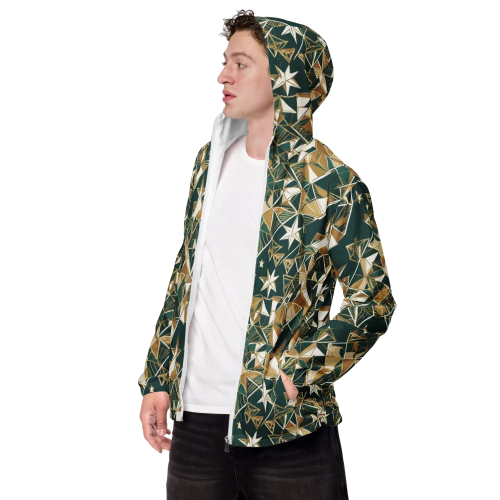 Gilded Origami on Men's Windbreaker — Left Front