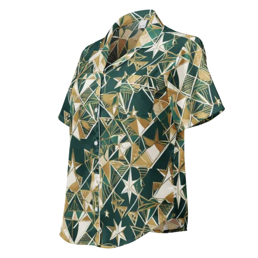 Gilded Origami on a Women's Short Sleeve Pajama Top