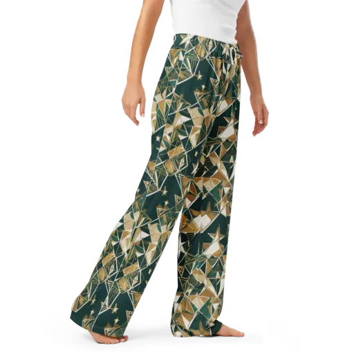 Gilded Origami on a Women's Pajama Pants