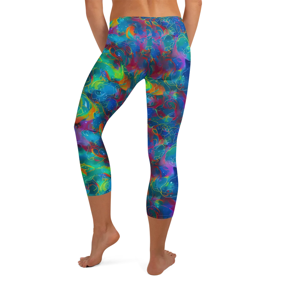 Chromatic Tidalwave on Capri Leggings — Back