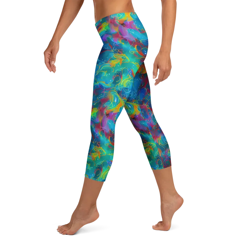 Chromatic Tidalwave on Capri Leggings — Left