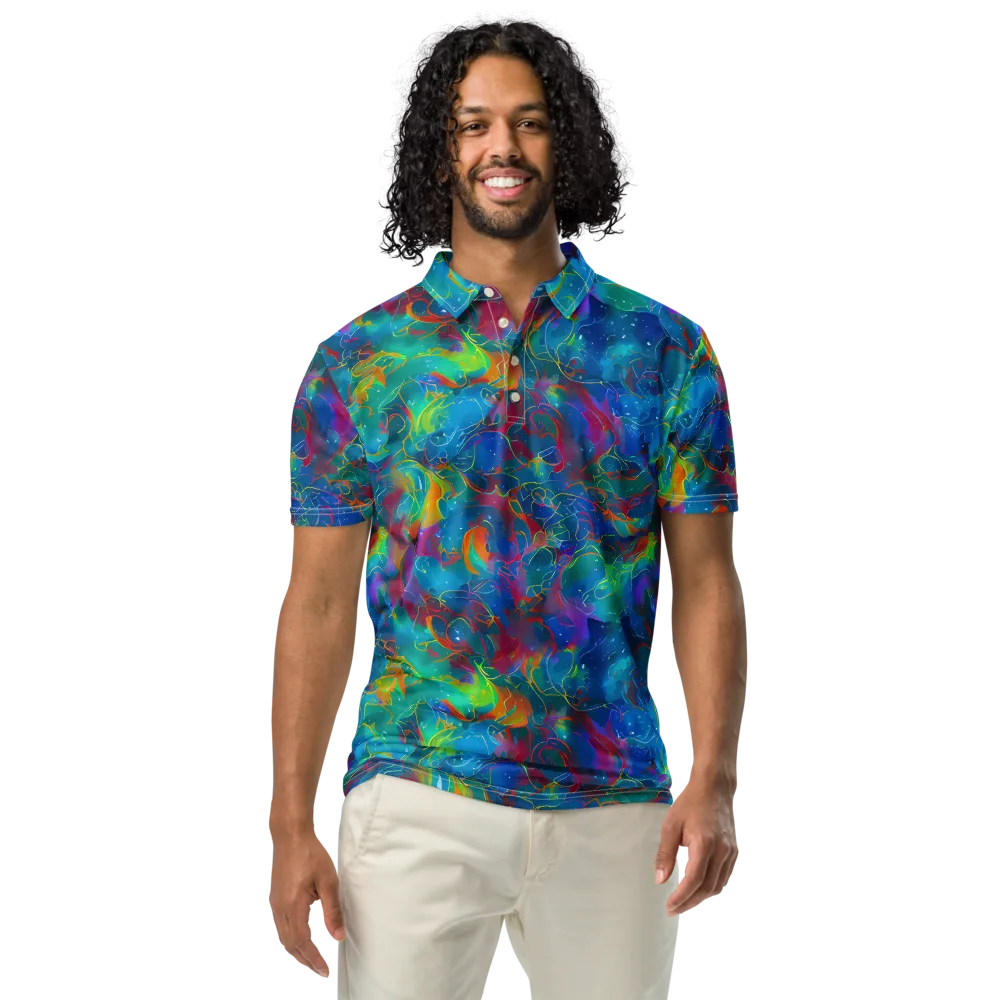 Chromatic Tidalwave on Men's Slim Fit Polo Shirt — Front