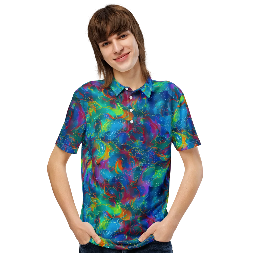 Chromatic Tidalwave on Men's Slim Fit Polo Shirt — Front