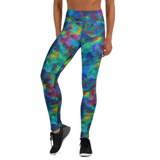 Chromatic Tidalwave on a Yoga Leggings