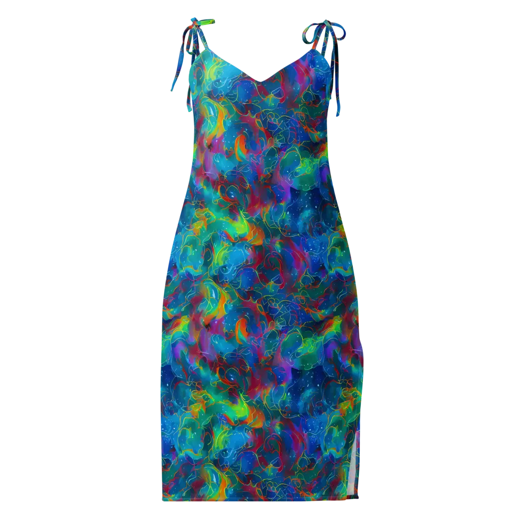 Chromatic Tidalwave on Slip Dress — Front