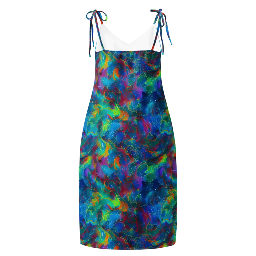 Chromatic Tidalwave on Slip Dress — Back