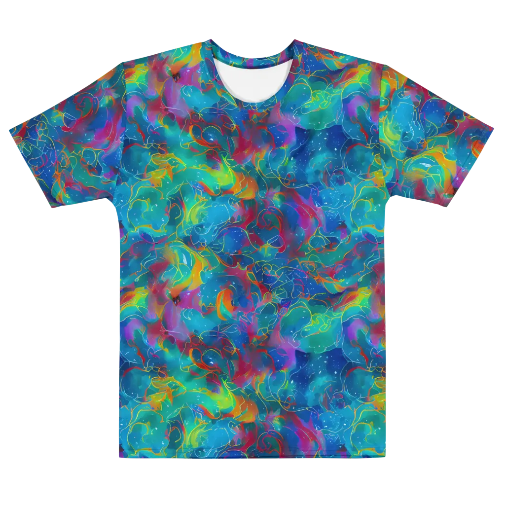 Chromatic Tidalwave on Men's Cotton Crew Neck T-Shirt — Front