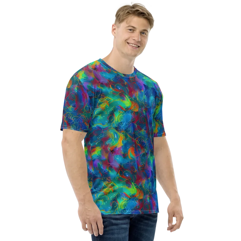 Chromatic Tidalwave on Men's Crew Neck T-Shirt — Right