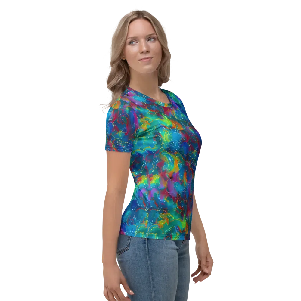 Chromatic Tidalwave on Women's Crew Neck T-Shirt — Right