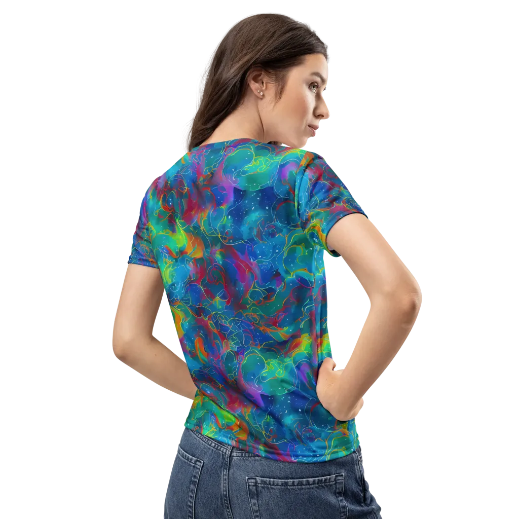 Chromatic Tidalwave on Women's Crew Neck T-Shirt — Back