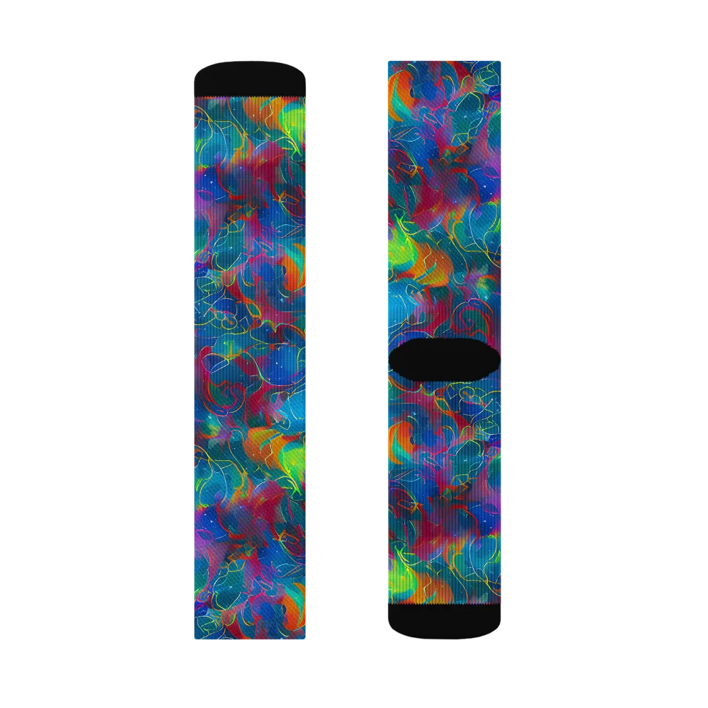 Chromatic Tidalwave on Socks — Right Sock