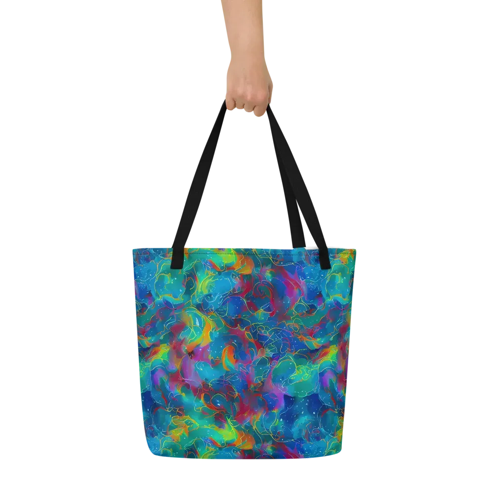 Chromatic Tidalwave on Large Tote Bag W/ Pocket — Front