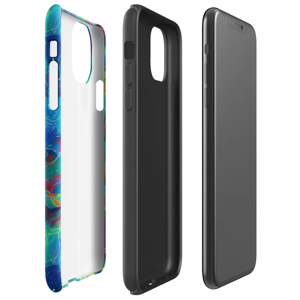 Chromatic Tidalwave on Tough Case for iPhone® — Right