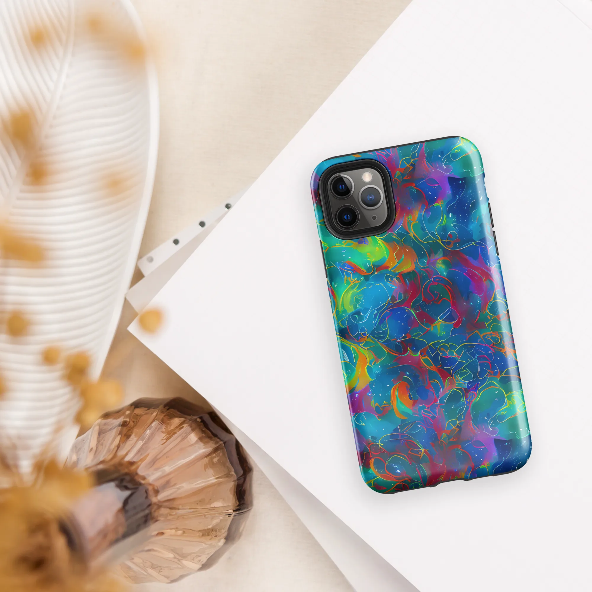 Chromatic Tidalwave on Tough Case for iPhone® — Front