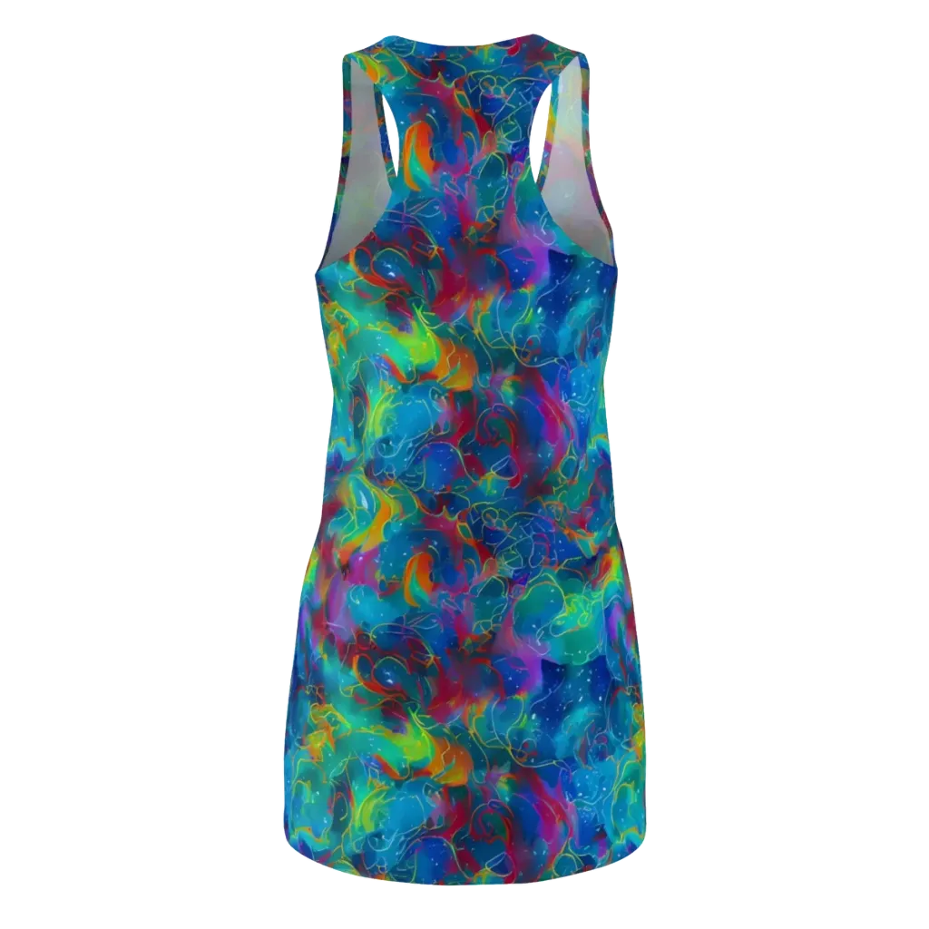 Chromatic Tidalwave on Racerback Dress — Back