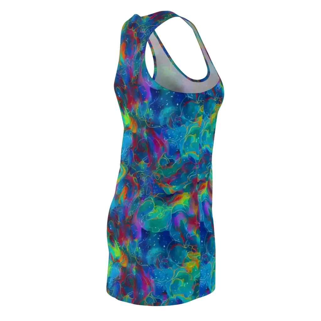 Chromatic Tidalwave on Racerback Dress — Back Side
