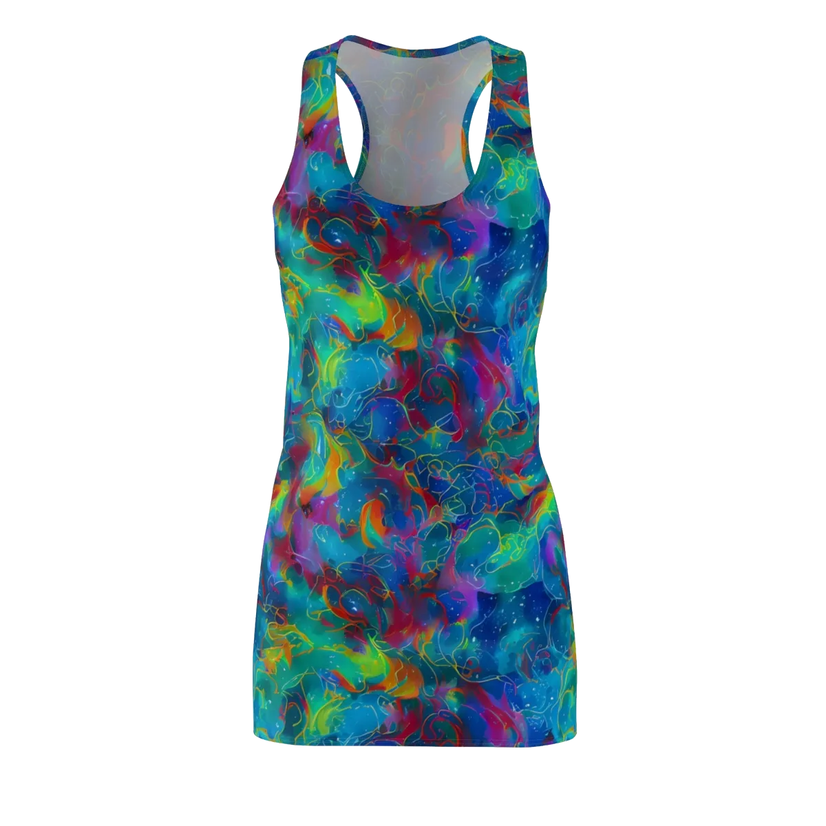 Chromatic Tidalwave on Racerback Dress — Front