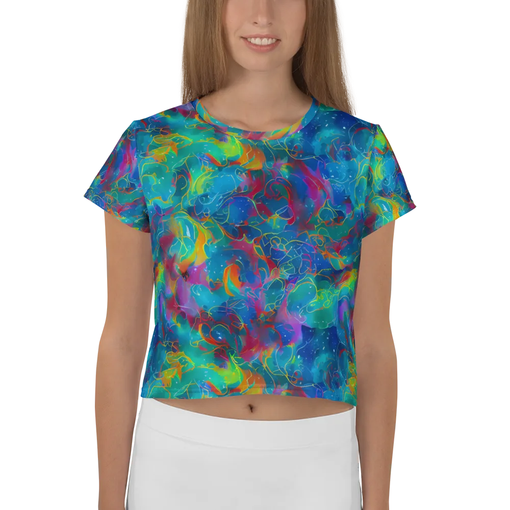Chromatic Tidalwave on Crop Tee — Front