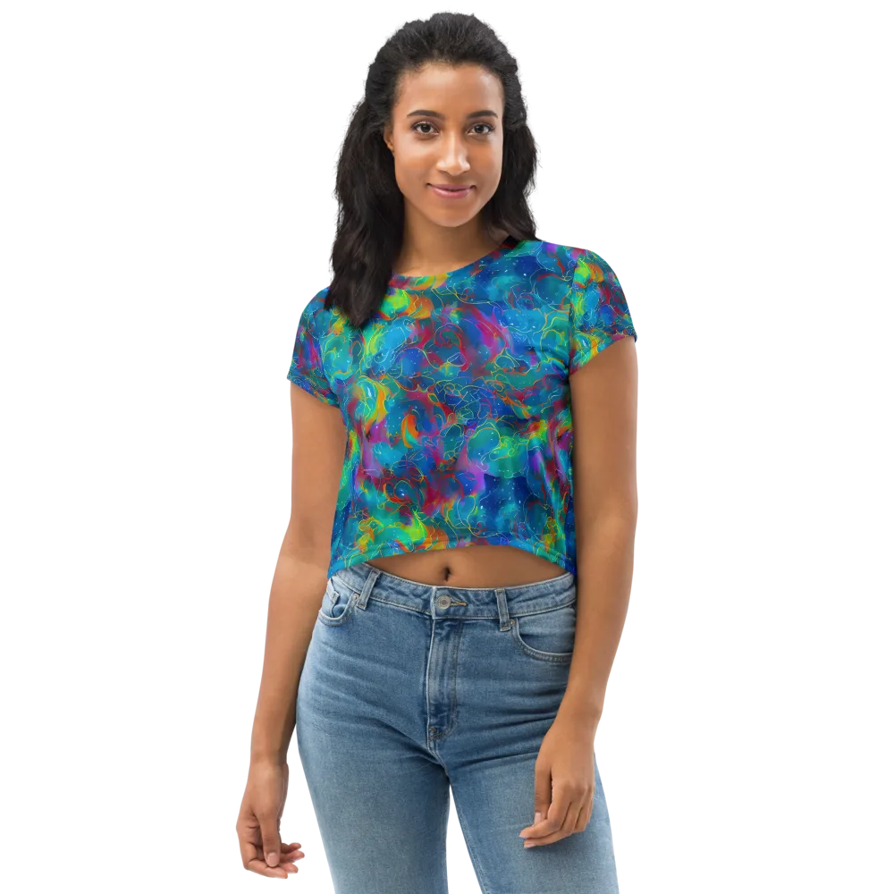 Chromatic Tidalwave on Crop Tee — Front