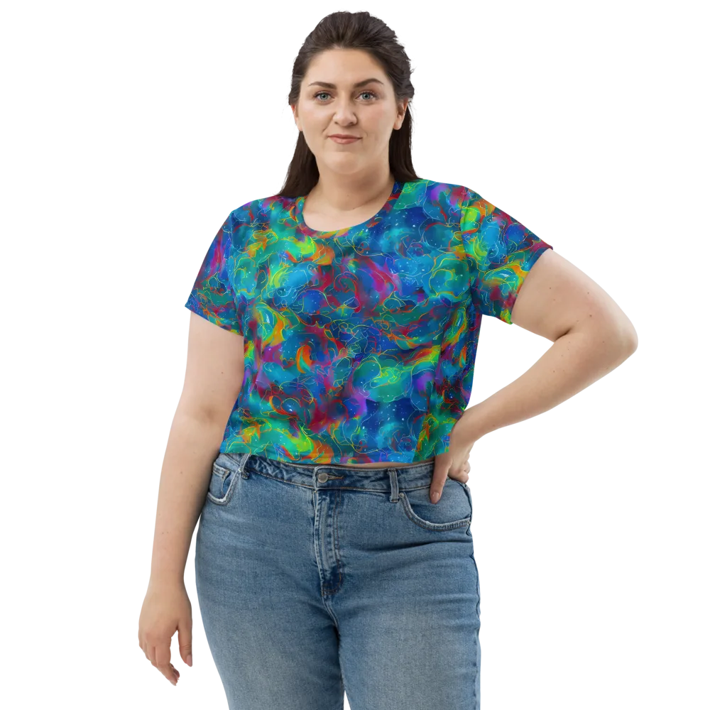 Chromatic Tidalwave on Crop Tee — Front