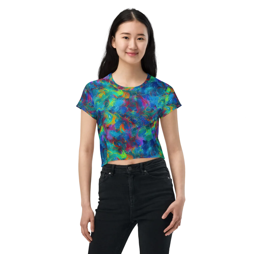 Chromatic Tidalwave on Crop Tee — Front