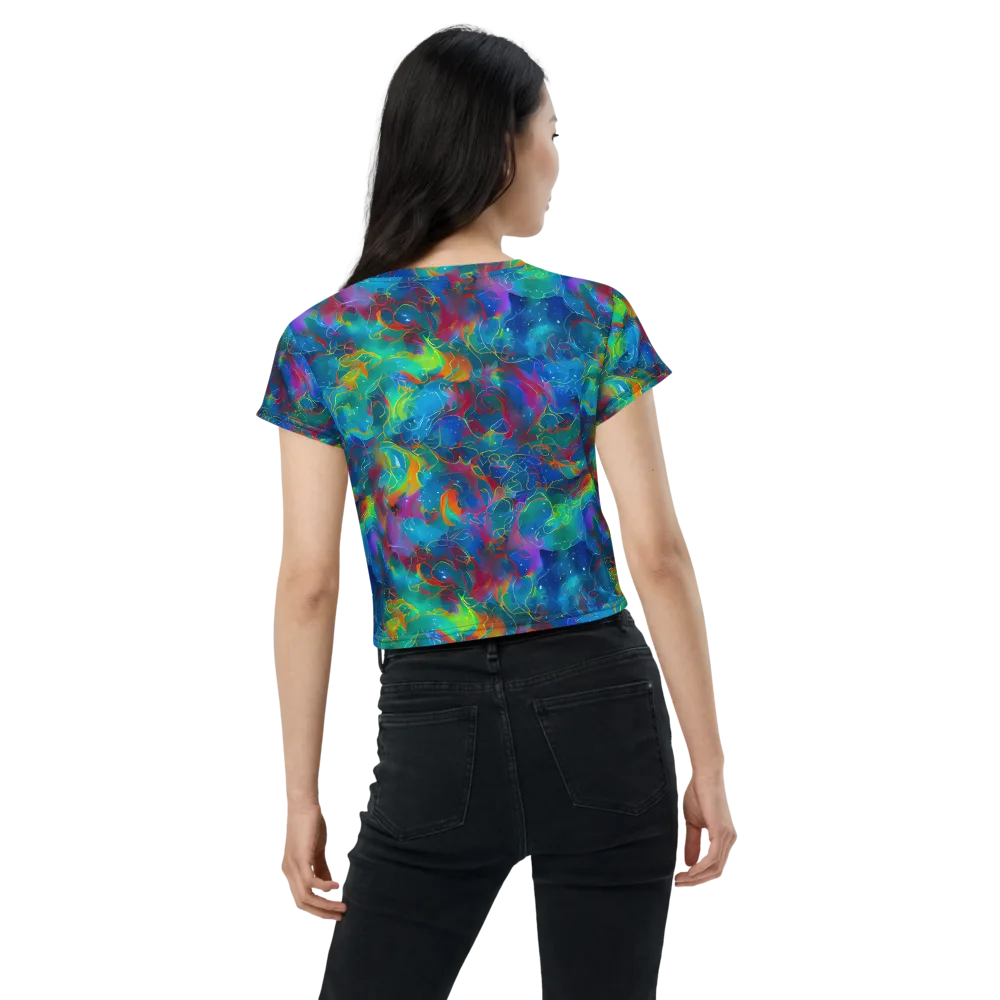 Chromatic Tidalwave on Crop Tee — Back