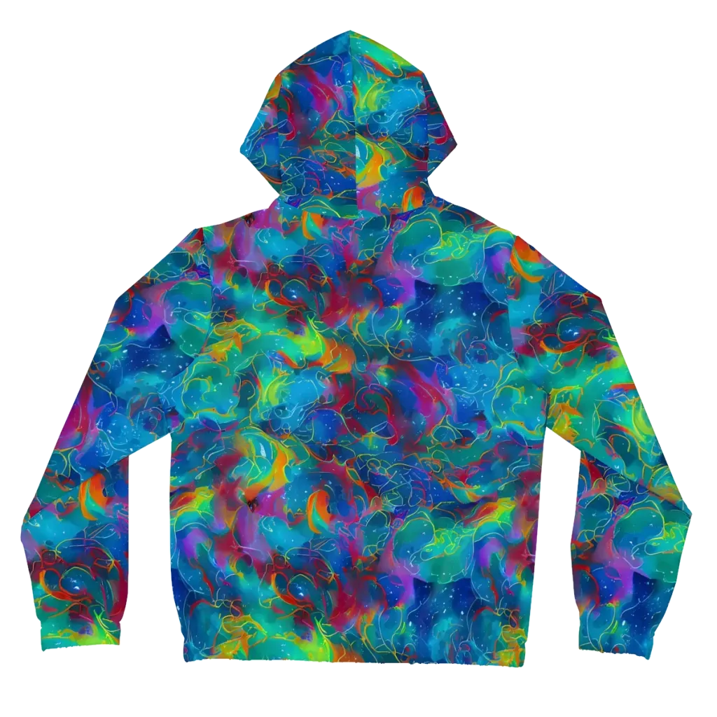 Chromatic Tidalwave on Women's Full-Zip Hoodie — Back