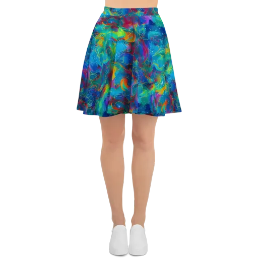 Chromatic Tidalwave on a Skater Skirt