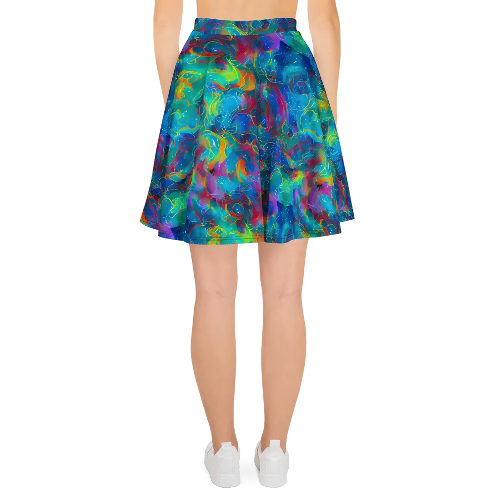 Chromatic Tidalwave on Skater Skirt — Back